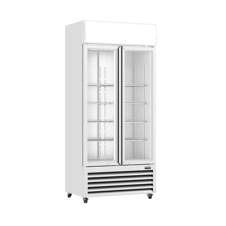 Thermaster 580L Double Glass Door Colourbond Upright Drink Fridge LG - 580P - Commercial Kitchen Appliances