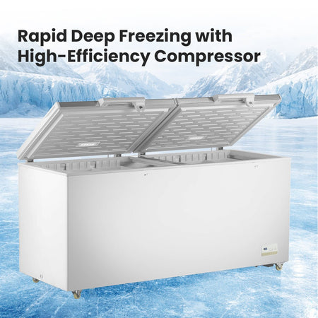 Thermaster 600L Chest Freezer With Stainless Steel Lid BD600F - Commercial Kitchen Appliances