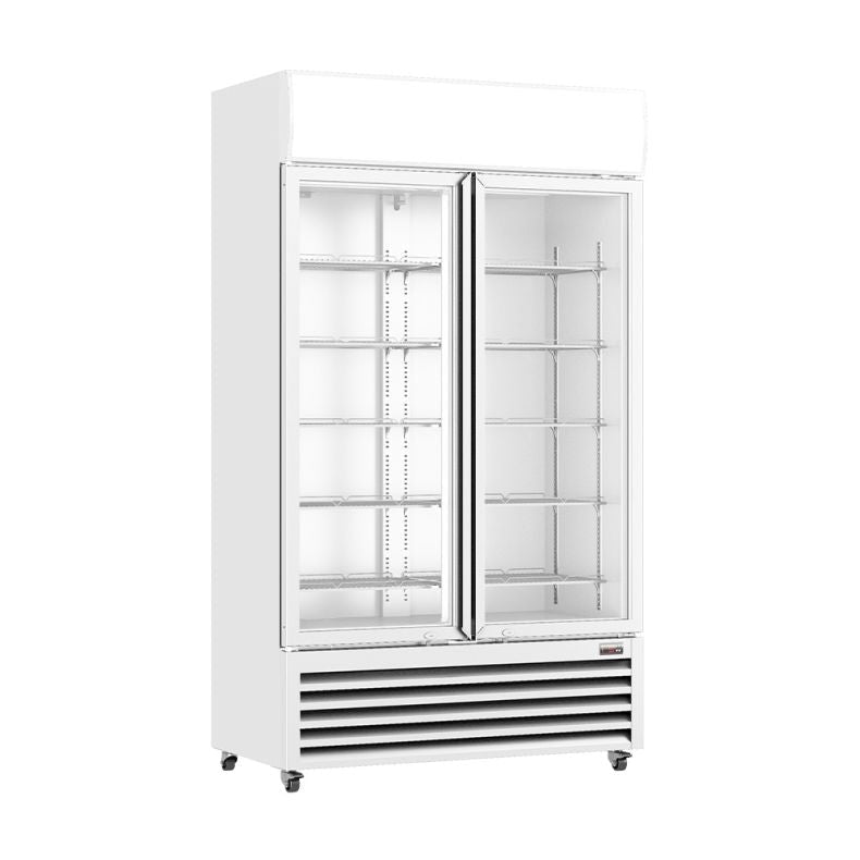 Thermaster 730L Two Glass Door Colourbond Upright Drink Fridge LG - 730P - Commercial Kitchen Appliances