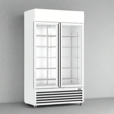 Thermaster 825L Colourbond Upright Beverage Fridge 2 Doors White LG - 1000P - Commercial Kitchen Appliances