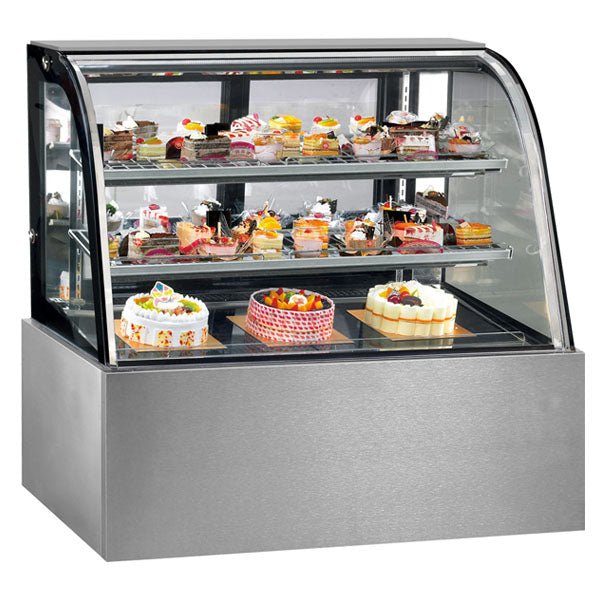 Thermaster 900 mm Chilled Curved Glass Display CG090FA-2XB - Commercial Kitchen Appliances