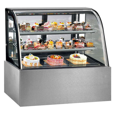 Thermaster 900 mm Chilled Curved Glass Display CG090FA-2XB - Commercial Kitchen Appliances