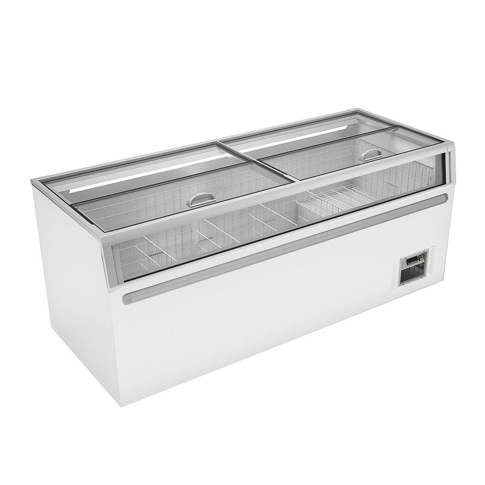 Thermaster 900L Supermarket Island Freezer With Glass Sliding Lids ZCD - L210G - Commercial Kitchen Appliances