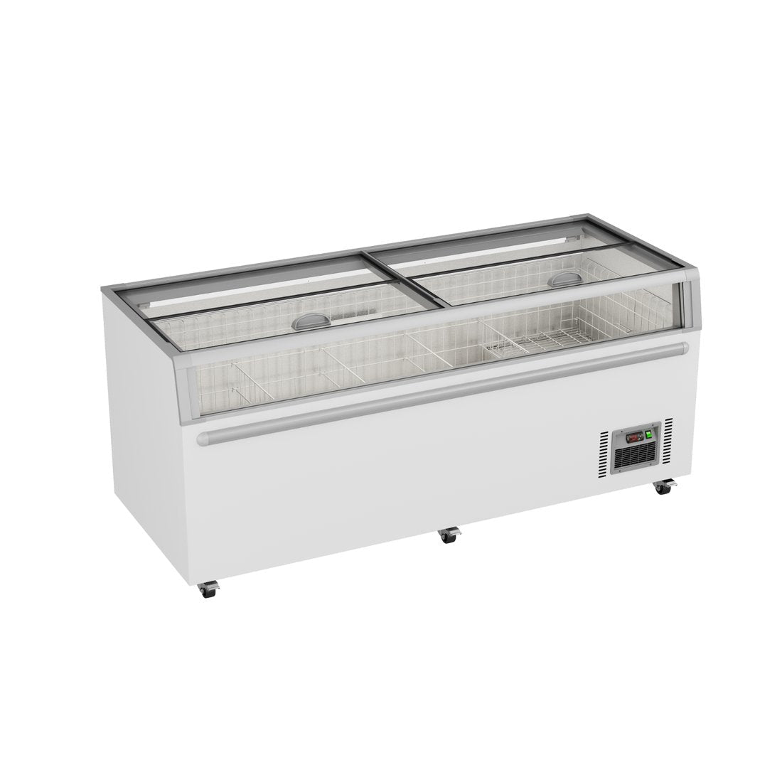Thermaster 900L Supermarket Island Freezer With Glass Sliding Lids ZCD-L210G - Commercial Kitchen Appliances