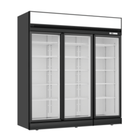 Thermaster Black Upright Three Glass Door Freezer LG - 1563DF - Commercial Kitchen Appliances