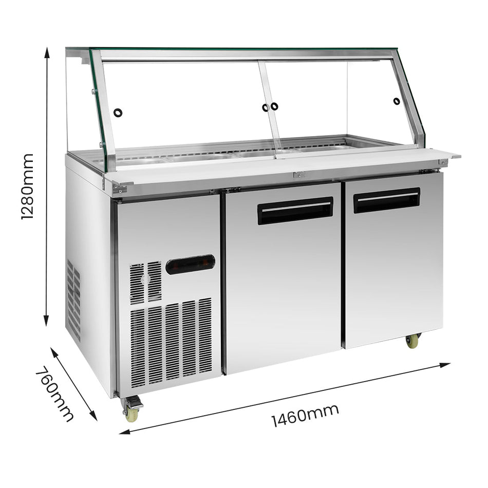 Thermaster Cold Salad & Noodle Bar 4x1/1 GN Pans PG150FA - XG - Commercial Kitchen Appliances