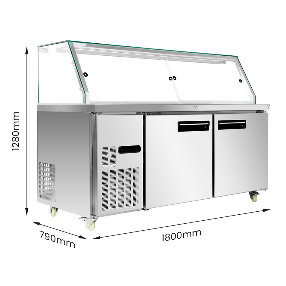Thermaster Cold Salad & Noodle Bar 5x1/1 GN Pans PG180FA - XG - Commercial Kitchen Appliances