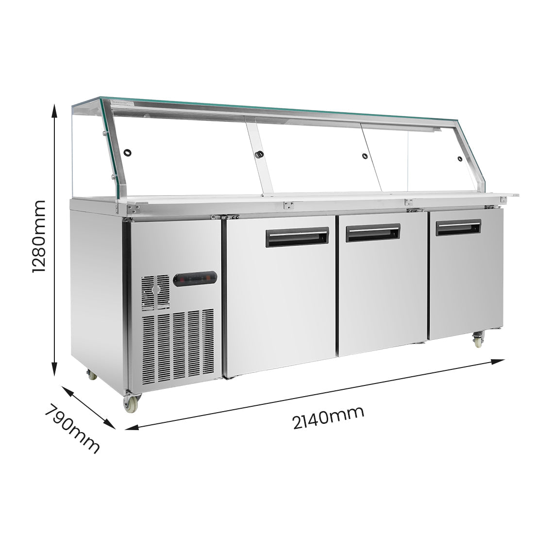 Thermaster Cold Salad & Noodle Bar 6x1/1 GN Pans PG210FA - XG - Commercial Kitchen Appliances