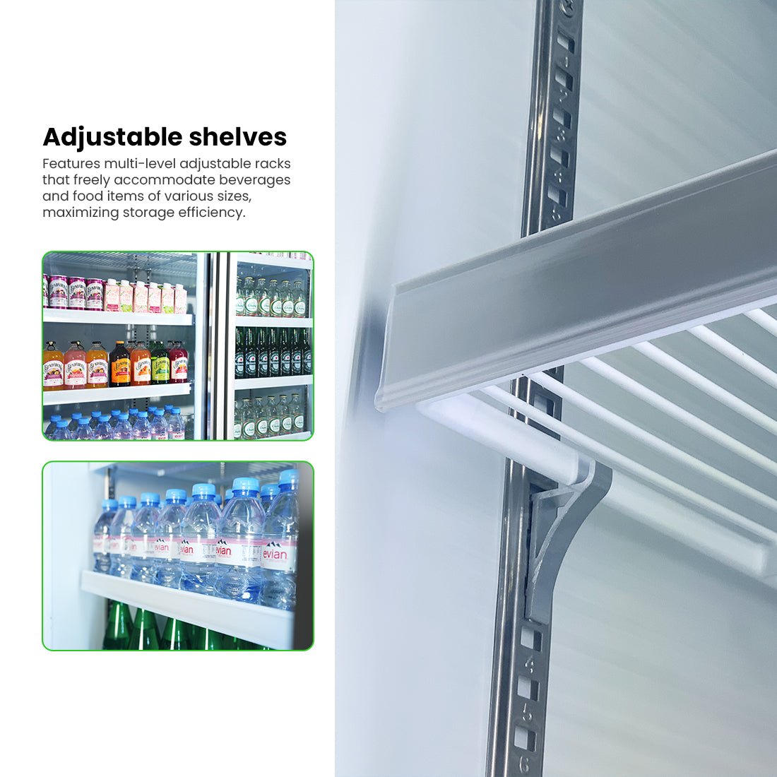 Thermaster LG-1000GBM supermarket fridge — side view showing 740mm depth