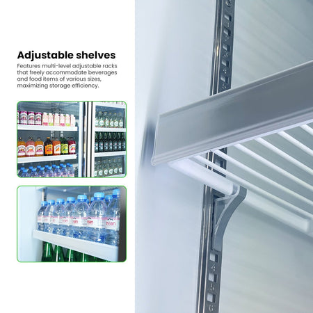 Thermaster LG-1000GBM supermarket fridge — side view showing 740mm depth
