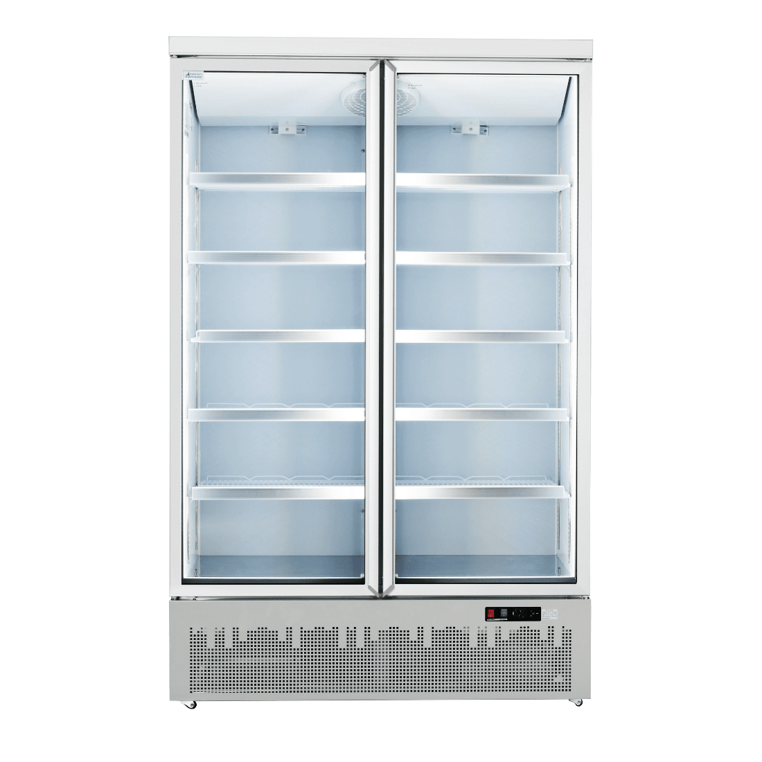 Thermaster LG-1000GBM double-door supermarket fridge — front view