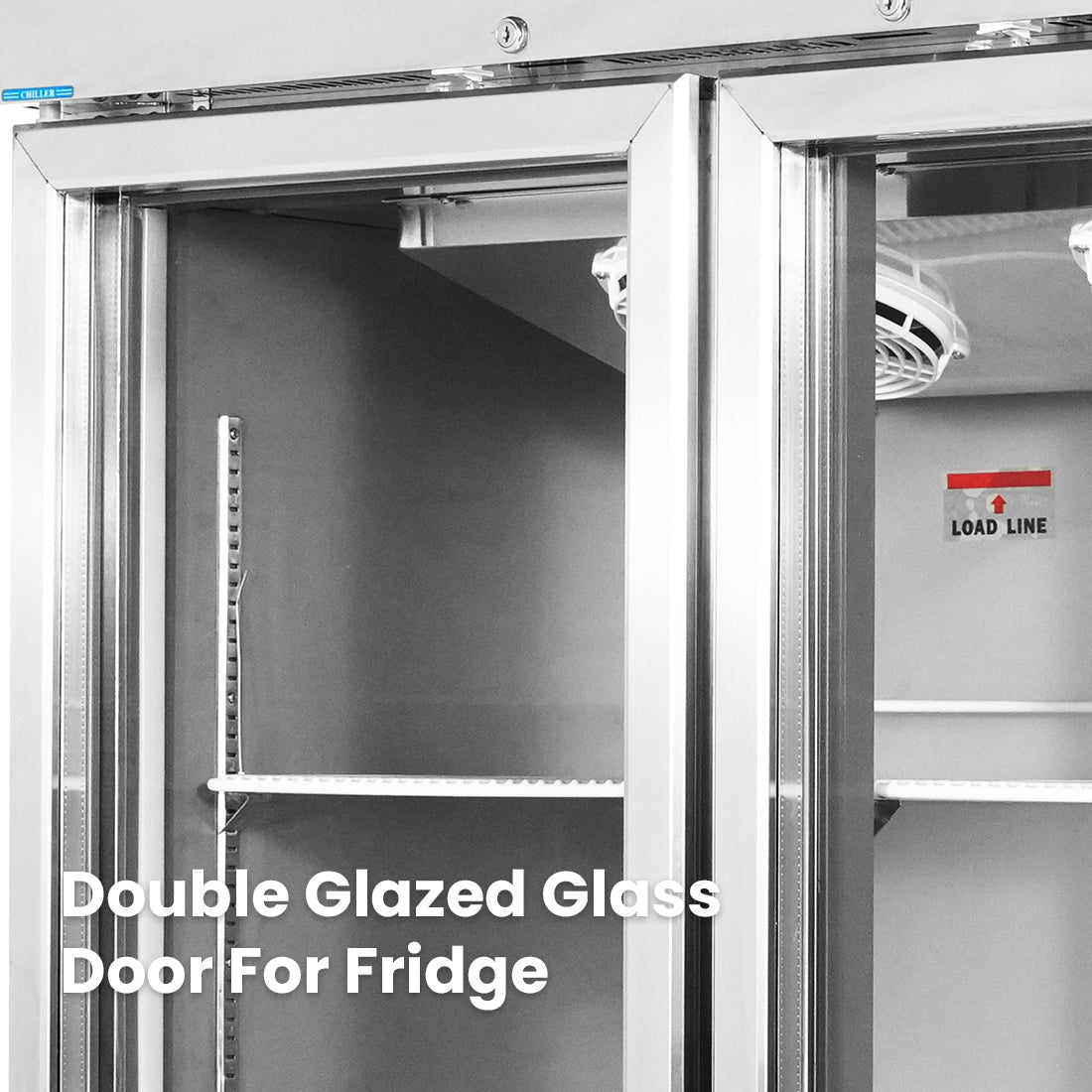 Thermaster Double Door Upright Display Fridge SUCG1000 - Commercial Kitchen Appliances