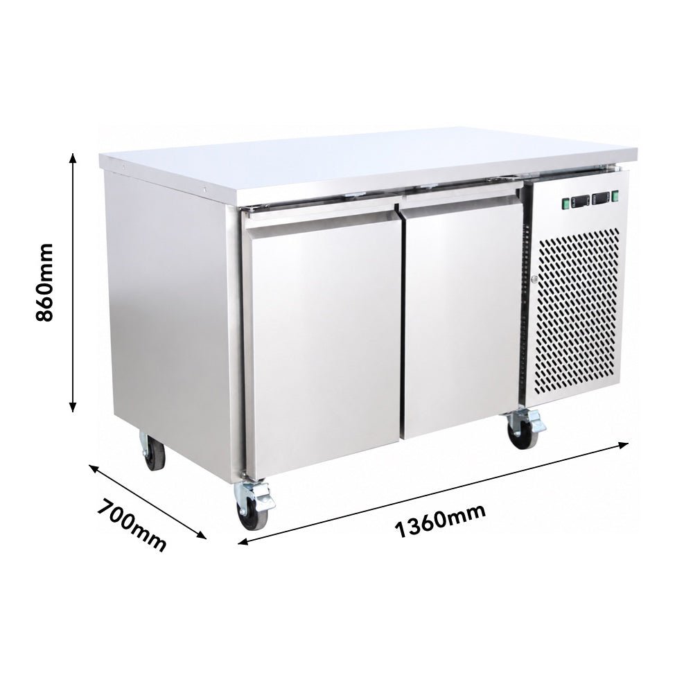 Thermaster Dual Temperature GN Counter Fridge Freezer 2 Door GN2100DT - Commercial Kitchen Appliances