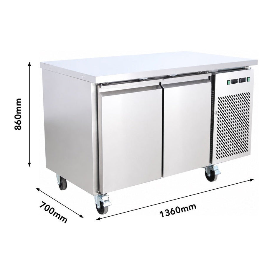 Thermaster Dual Temperature GN Counter Fridge Freezer 2 Door GN2100DT - Commercial Kitchen Appliances