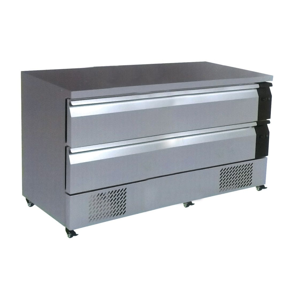 Thermaster Flexdrawer 2-Drawer Dual-Temp Counter Fridge/Freezer 265L CBR2-3 - Commercial Kitchen Appliances