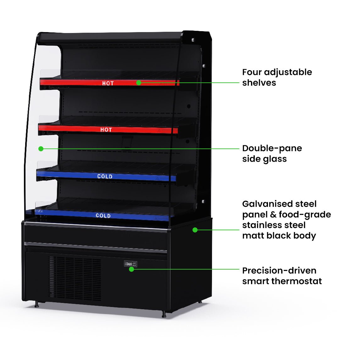 Thermaster Grab & Go Hot and Cold Cabinet – DC - 900CH - Commercial Kitchen Appliances