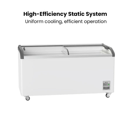 Thermaster Heavy Duty Supermarket Glass Sliding Lid Freezers 576L SD - 576K - Commercial Kitchen Appliances