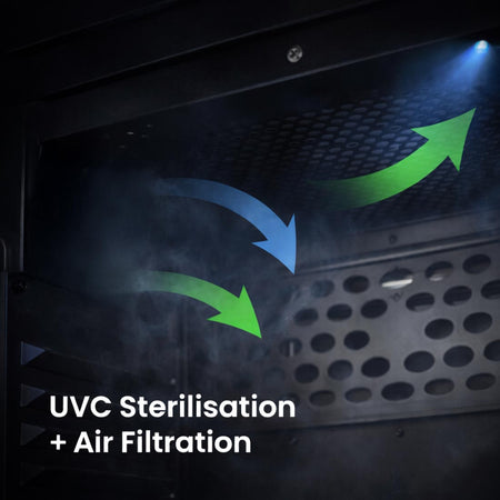 Thermaster MA400 cabinet — UVC sterilisation lamp detail
