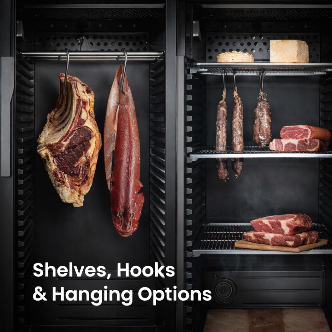 Thermaster MA400 cabinet — interior LED lighting and SS shelving