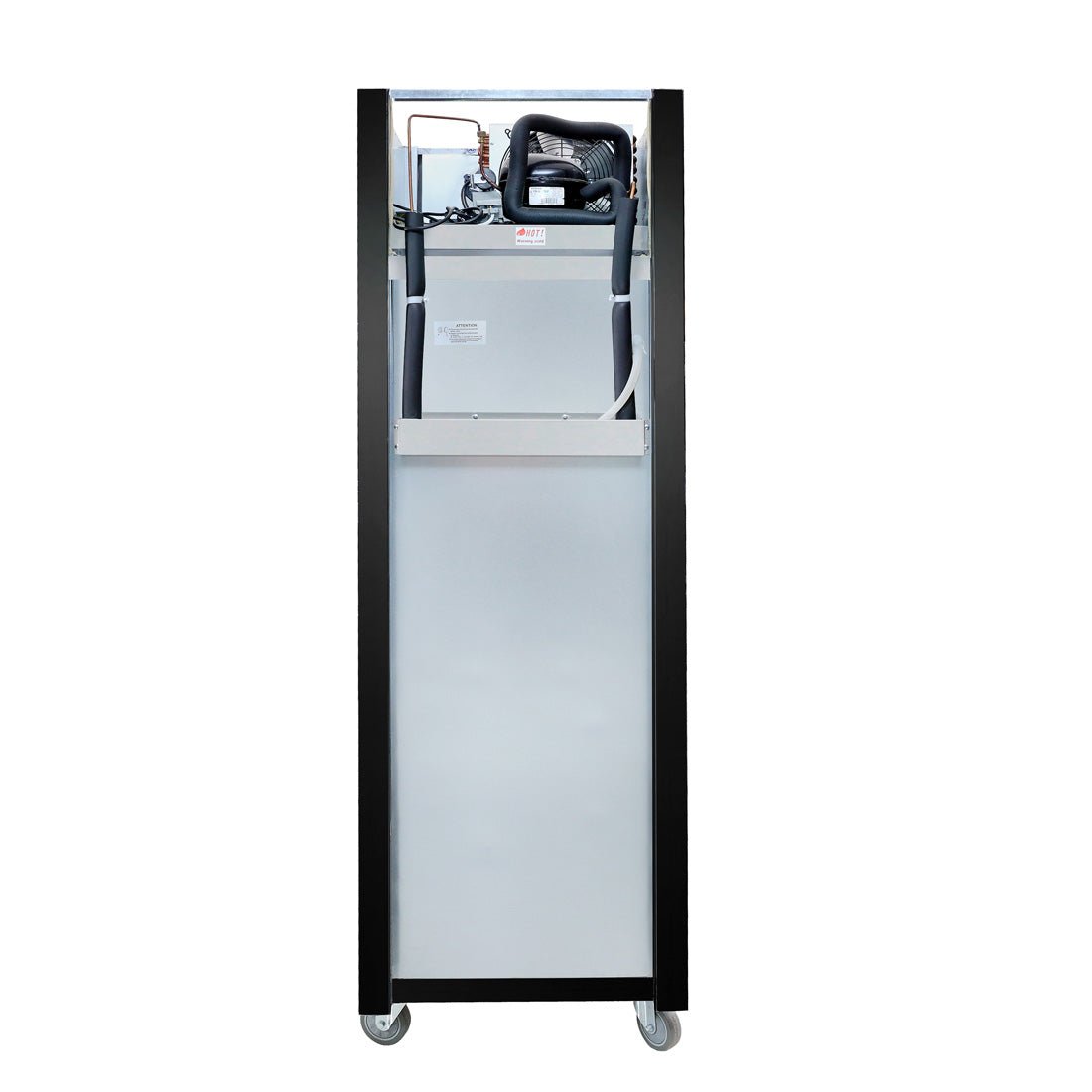 Thermaster Single Glass Door Upright Fridge Black Stainless Steel SUCG500B - Commercial Kitchen Appliances
