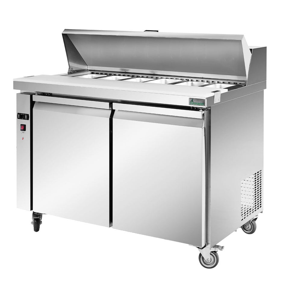 Thermaster SLB120 Two Door Sandwich Prep Bar Fridge - 270L - Commercial Kitchen Appliances