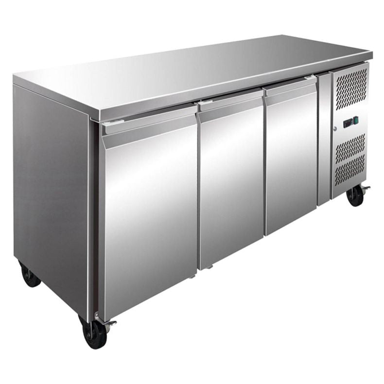 Thermaster S/S Three Door Bench Freezer 386L FE3100BT - Commercial Kitchen Appliances