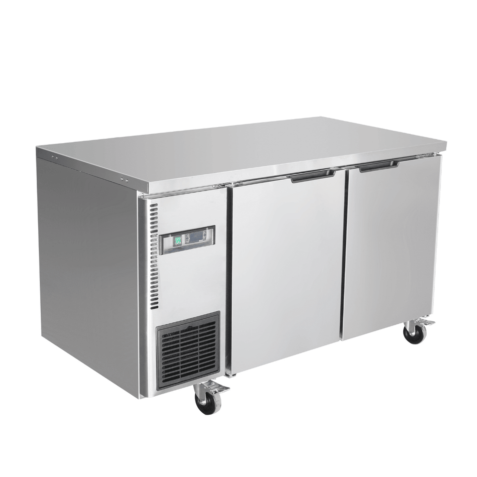Thermaster Stainless Steel Double Door Workbench Freezer TS1200BT - Commercial Kitchen Appliances