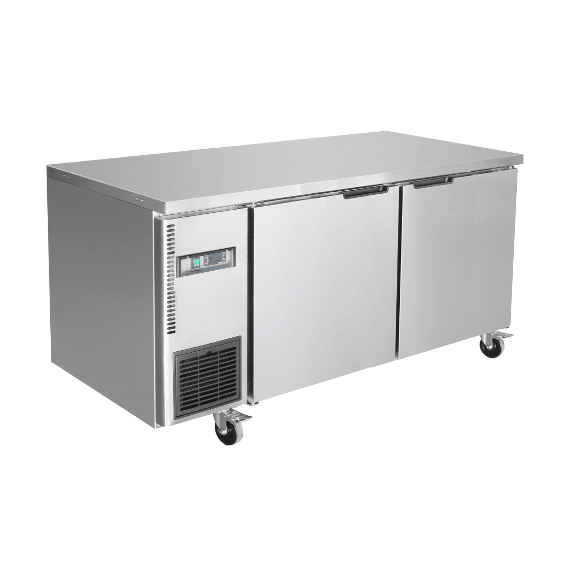 Thermaster Stainless Steel Double Door Workbench Freezer TS1500BT - Commercial Kitchen Appliances