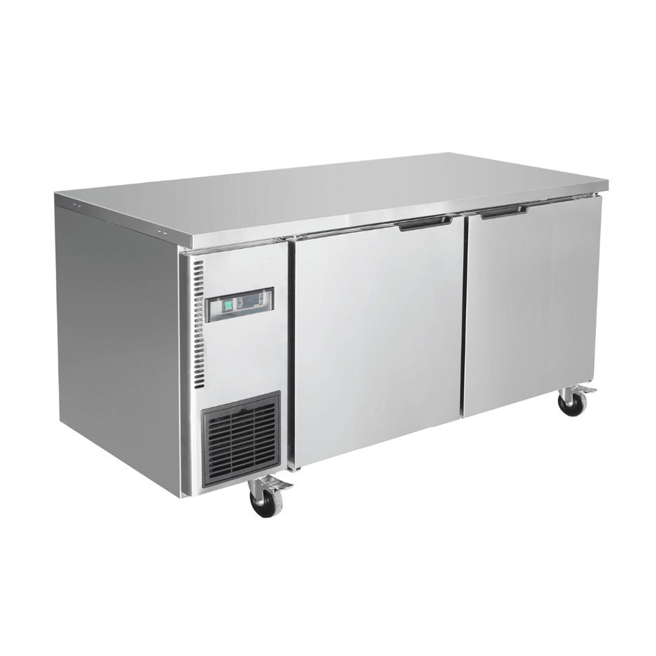 Thermaster Stainless Steel Double Door Workbench Fridge TS1500TN - Commercial Kitchen Appliances