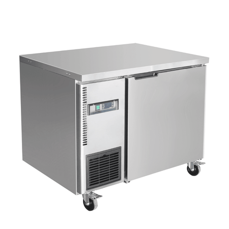 Thermaster Stainless Steel Single Door Workbench Fridge 600mm Depth TS900TN - Commercial Kitchen Appliances