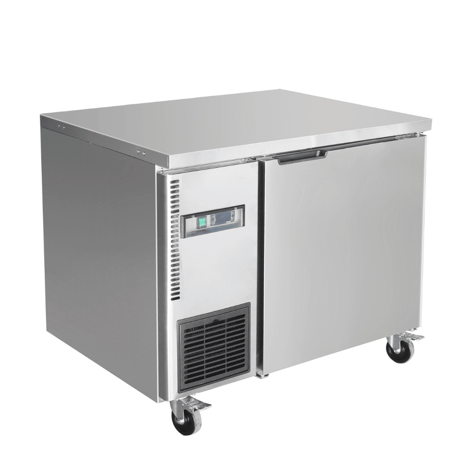 Thermaster Stainless Steel Single Door Workbench Fridge 600mm Depth TS900TN - Commercial Kitchen Appliances