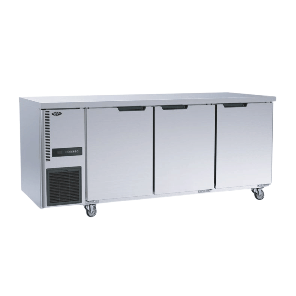 Thermaster Stainless Steel Triple Door Workbench Freezer TL1800BT - 3D - Commercial Kitchen Appliances
