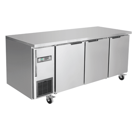 Thermaster Stainless Steel Triple Door Workbench Freezer TS1800BT - 3D - Commercial Kitchen Appliances