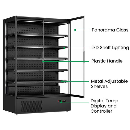 Thermaster Supermarket Panorama 2 Door Chiller Display DC - 125B - Commercial Kitchen Appliances