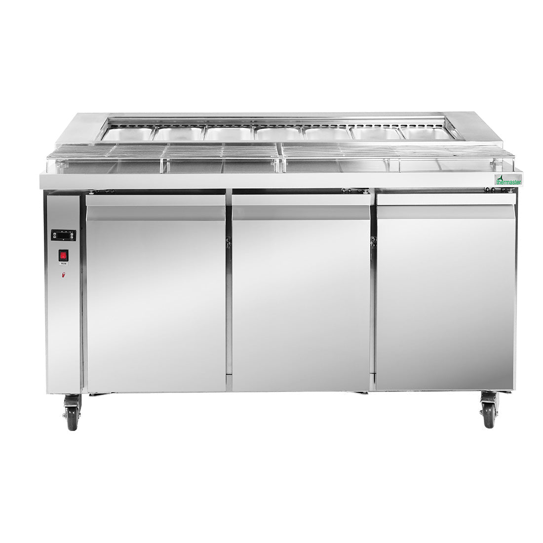 Thermaster Three Door Deluxe Pizza Prep Bench PWB150 - Commercial Kitchen Appliances