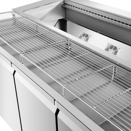 Thermaster Three Door Deluxe Pizza Prep Bench PWB150 - Commercial Kitchen Appliances