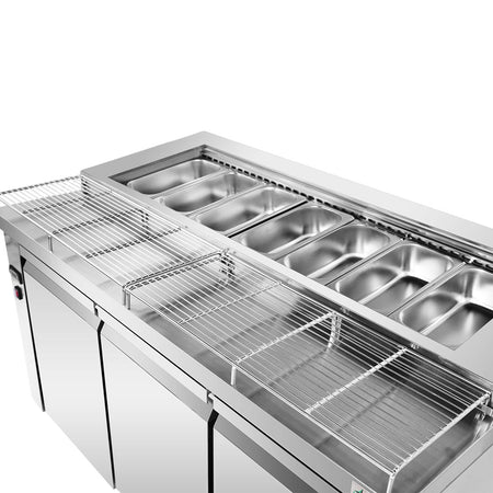 Thermaster Three Door Deluxe Pizza Prep Bench PWB150 - Commercial Kitchen Appliances