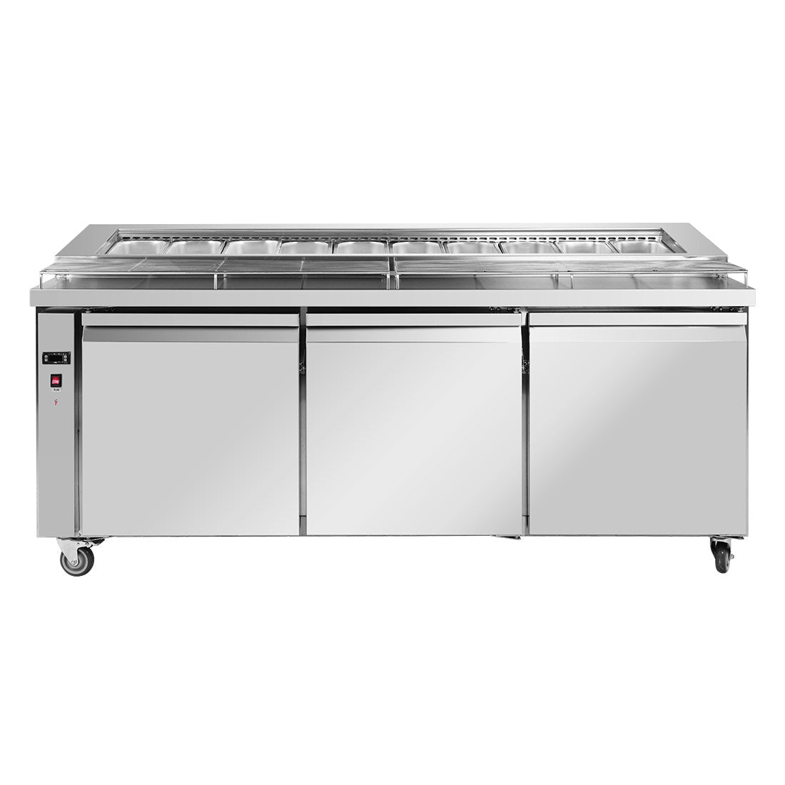 Thermaster Three Door Deluxe Pizza Prep Bench PWB180 - Commercial Kitchen Appliances