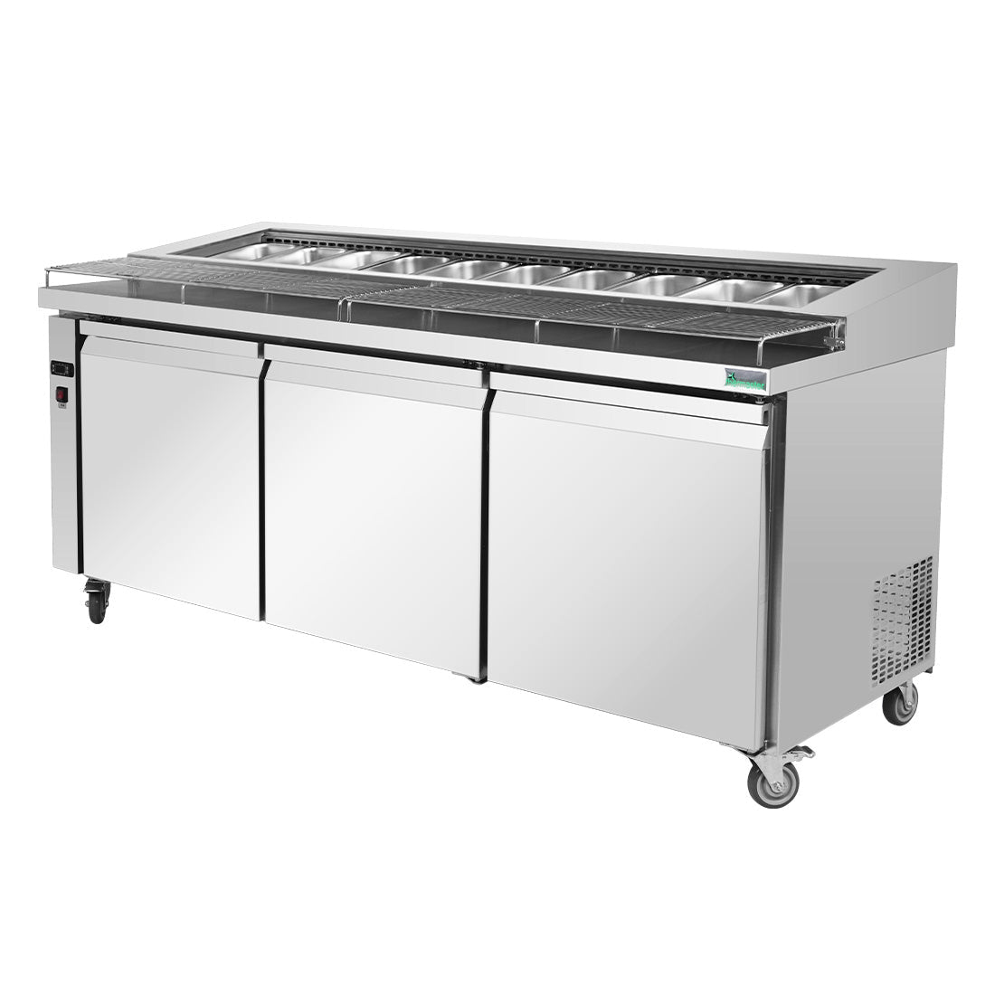 Thermaster Three Door Deluxe Pizza Prep Bench PWB180 - Commercial Kitchen Appliances