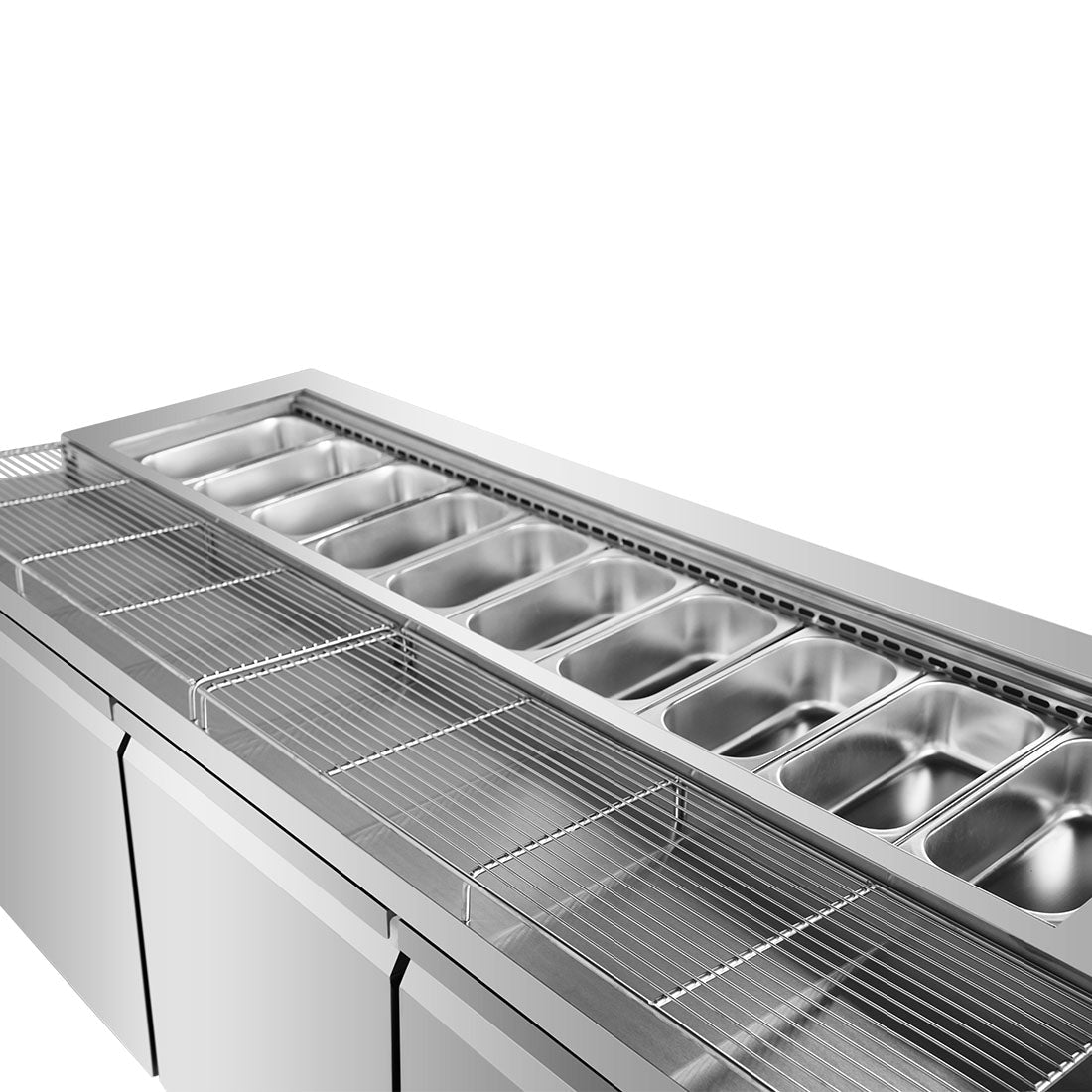 Thermaster Three Door Deluxe Pizza Prep Bench PWB200 - Commercial Kitchen Appliances
