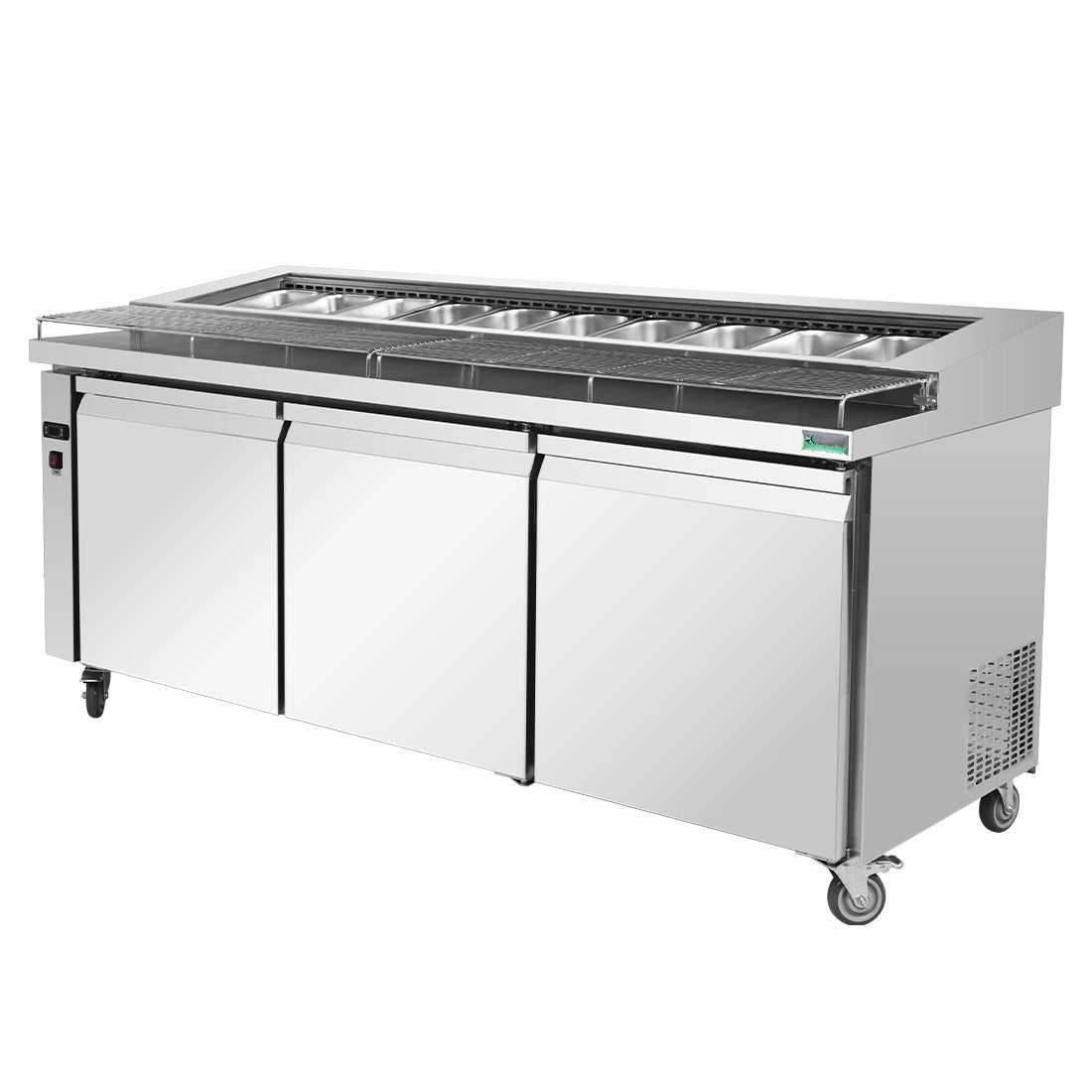 Thermaster Three Door Deluxe Pizza Prep Bench PWB200 - Commercial Kitchen Appliances
