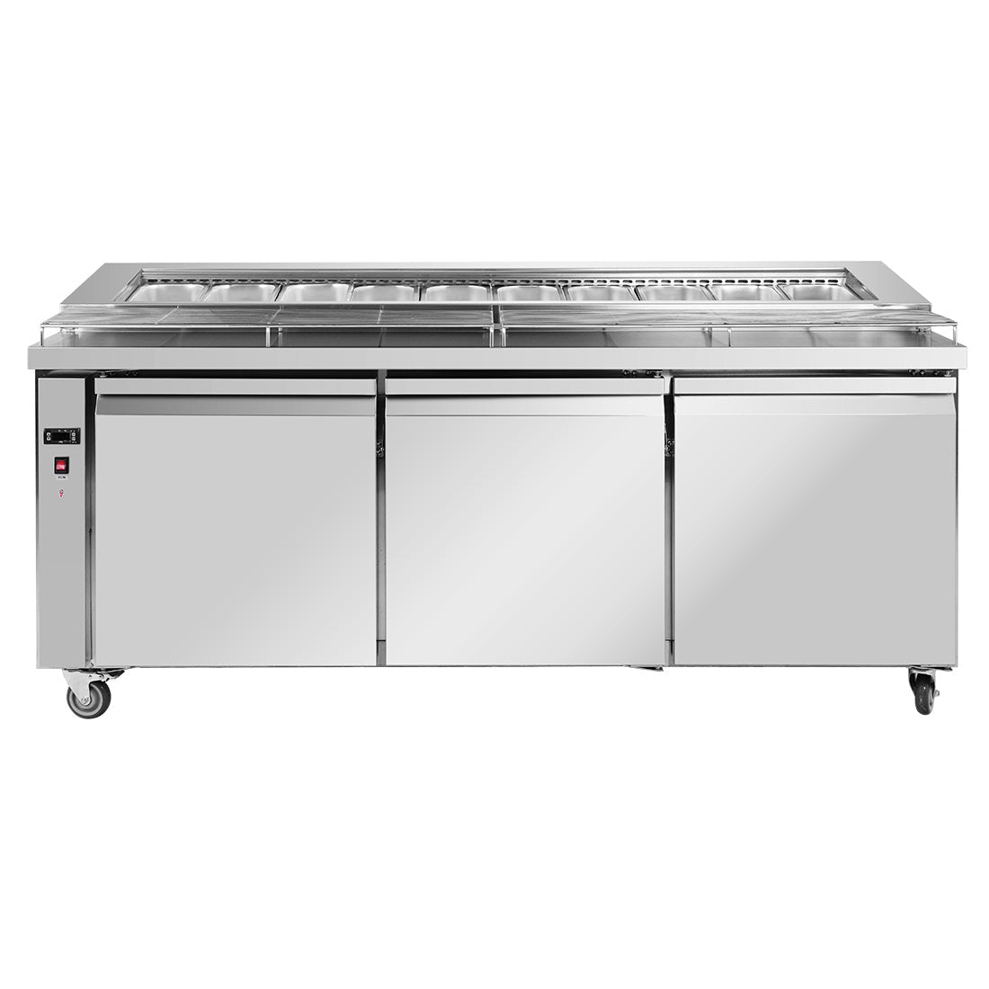 Thermaster Three Door Deluxe Pizza Prep Bench PWB200 - Commercial Kitchen Appliances