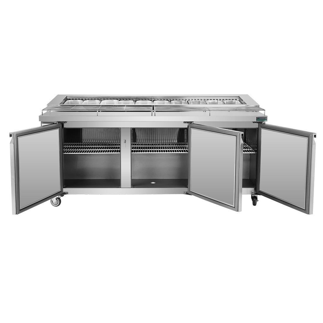 Thermaster Three Door Deluxe Pizza Prep Bench PWB200 - Commercial Kitchen Appliances