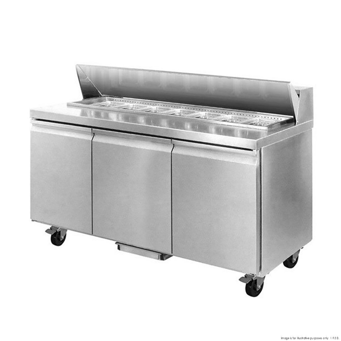 Thermaster Three Door Sandwich Bar SLB150 - Commercial Kitchen Appliances
