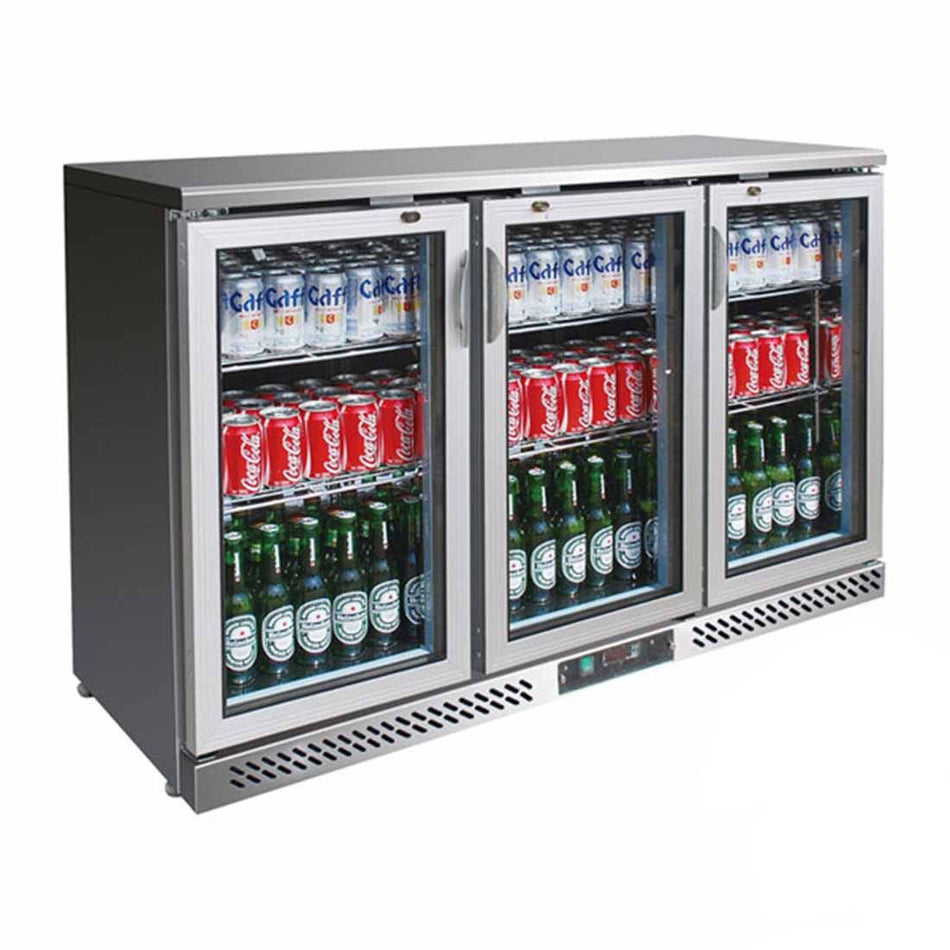 Thermaster Three Door Stainless Steel Bar Cooler SC316SG - Commercial Kitchen Appliances