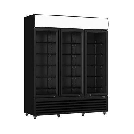 Thermaster LG-1203BP 3-door drink fridge 1065L — front view with lightbox