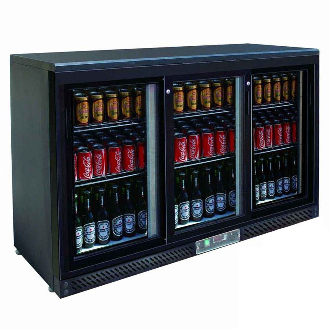 Thermaster Three Sliding Door Bar Cooler SC316SD - commercial kitchen equipment - SC316SD