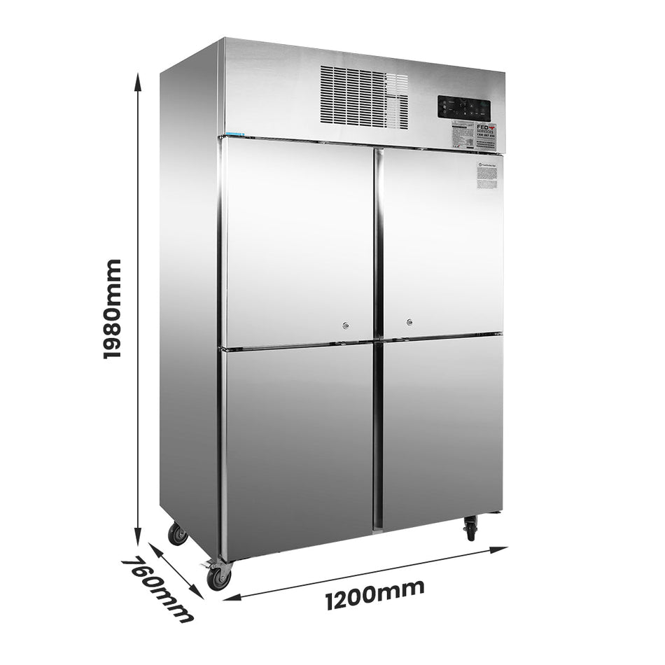 Thermaster Tropical 4 X ½ Door SS Freezer 689L SUF1000 - Commercial Kitchen Appliances