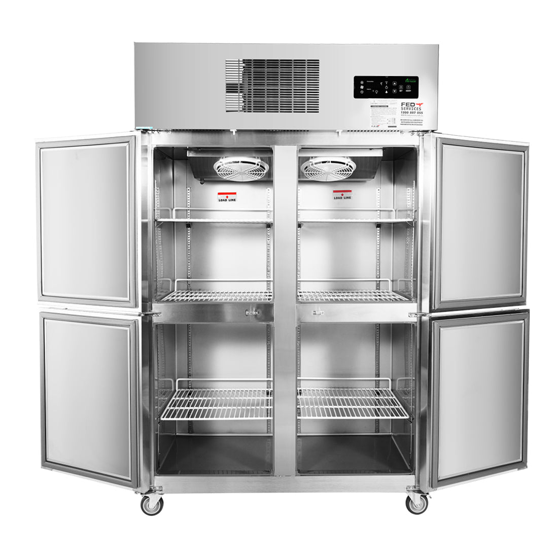 Thermaster Tropical 4 X ½ Door SS Freezer 689L SUF1000 - Commercial Kitchen Appliances