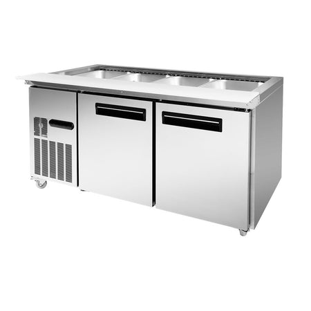 Thermaster Two Door Cold Bench Salad Station 4x1/1 GN Pans PG150FA - XB - Commercial Kitchen Appliances